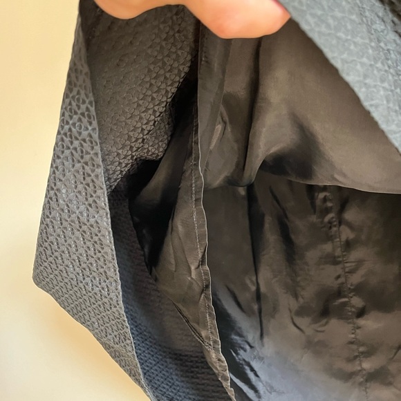 PESERICO Short Flare Large Pleat Belted Lined Black Skirt Made in Italy Sz 6/42 - Picture 4 of 14